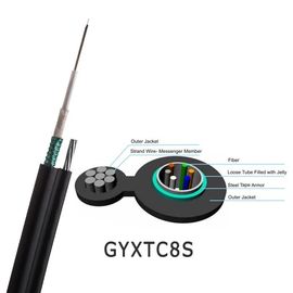 Qualität  GYXTC8S Self - Support Outdoor Armoured Fiber Optic Cable 12 Core Figure 8 Type for Duct or Aerial Fabrik