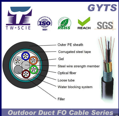 72-adriges G652D Glasfaser-Ethernet-Kabel für den Außenbereich, Multi-Glasfaserkabel