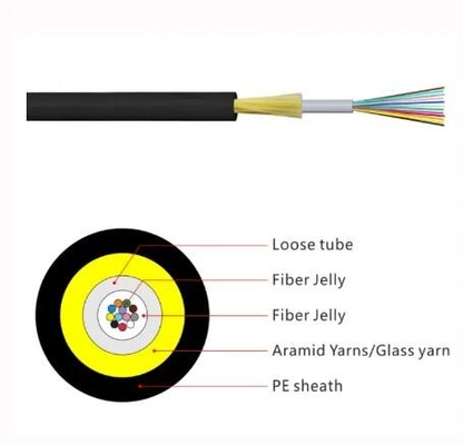 ADSS-Kabel mit PE/AT-Jacket 24 48 96 144 Außenkabel mit einer einzigen Hülle