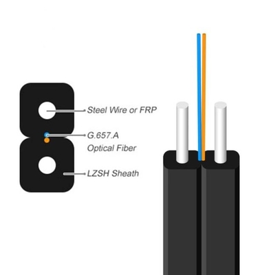 GJYXFCH Außen 2Kern-FRP-Drop-Faseroptikkabel FTTH-Faserkabel