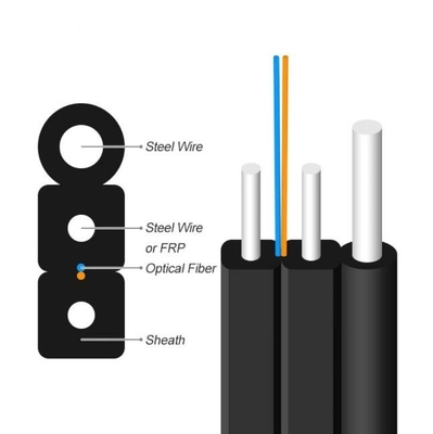 GJYXFCH Außen 2Kern-FRP-Drop-Faseroptikkabel FTTH-Faserkabel