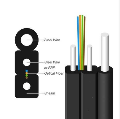 Selbsttragende FTTH-Dropkabel 1 Kern bis 4 Kerne Innen-Außen-Optische Glasfaserkabel