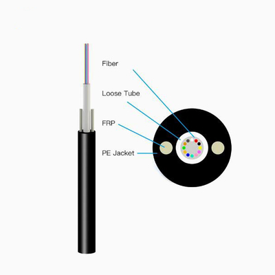 Außen-Pantall-Einzelmodus-Faseroptikkabel mit G652D-Faser-HDPE-Jacke GYXTW
