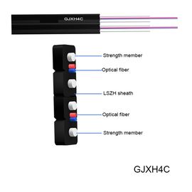 Kern-Einmodenfaser-optisches Kabel des GJXH4C-Transceiverkabel Innen-FTTH Transceiverkabel-2