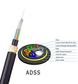 Aireal ADSS OFC-Kabel für den Außenbereich, Singlemode, 24-adrig, für die Leistungstelekommunikation mit hoher Wasserdichtigkeit