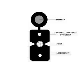 Transceiverkabel-selbsttragendes 8 Kern-Monomode- GJYXCH FTTH im Freien