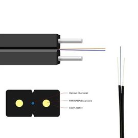 Schmetterling-förmiger Lichtwellenleiter FTTH GJYXFH Simplexbogen-Art G657A1-Lamelle-Faser-Optikkern 2