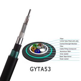Unterirdisches Kabel GYTA 53 12 Kernfaseroptisches Kabel mit doppelter Rüstung und PE-Hülle