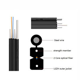 Transceiverkabel-Monomode--Abbildung 8-Lichtwellenleiter G657A1fiber GJYXCH FTTH flaches cbale
