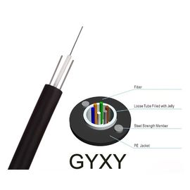 24 G652D Monomode- des Kern-im Freien mit Stärke-Mitgliedslichtwellenleiter GYXY des Stahldraht-zwei