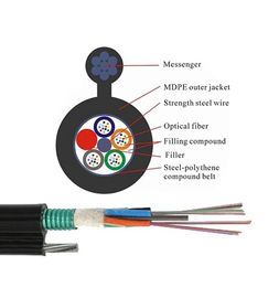12 schwemmte 24 72 96 Luft-GYTC8S loses Rohr des Kern-FIG8 Faser-Lichtleiterkabel an