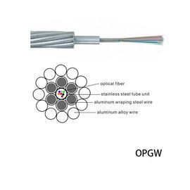 optische Erdung 2 Schicht schwemmte zentralen Langstreckenlichtwellenleiter Al Covered Stainless Steel Tubes OPGW an