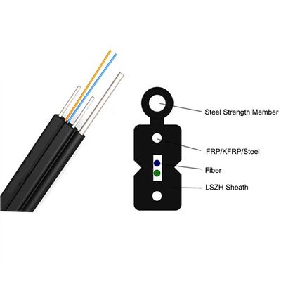 FTTH Transceiverkabel 1 2 4 Hüllen-Bogen-Art Fiberoptik des Kern-LSZH in den Computernetzwerken