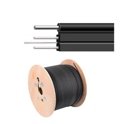 1-24 gepanzertes Fasertransceiverkabel Kern Inspektion G657A1 FTTH-Netz LSZH Schwarz-Jacke für Innen