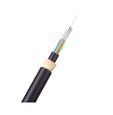 Kabel Ofc-Kabel-flache Struktur des Uni-Rohr-Schwarz-doppeltes Hüllen-selbsttragendes 96 Kern-ADSS