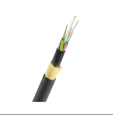 Schwarzer dielektrischer Lichtwellenleiter der PET Hüllen-100 Spannen-48 der Kern-G652D ADSS