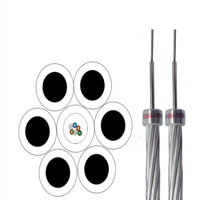 OPGW Aluminiumkabel obenliegendes der Erdungs-OPGW Kabel-plattiertes Stahldes draht-aus optischen Fasern