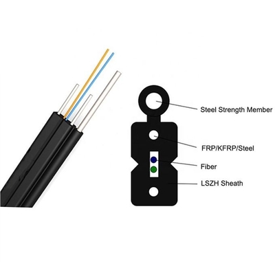 GJYXCH FTTH Outdoor Selbsttragendes Drop Cable 2 Core G657A1 Faser Abbildung 8 Glasfaserkabel Stahldraht