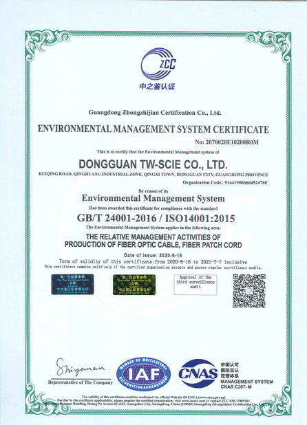 CHINA DONGGUAN TW-SCIE CO., LTD. zertifizierungen